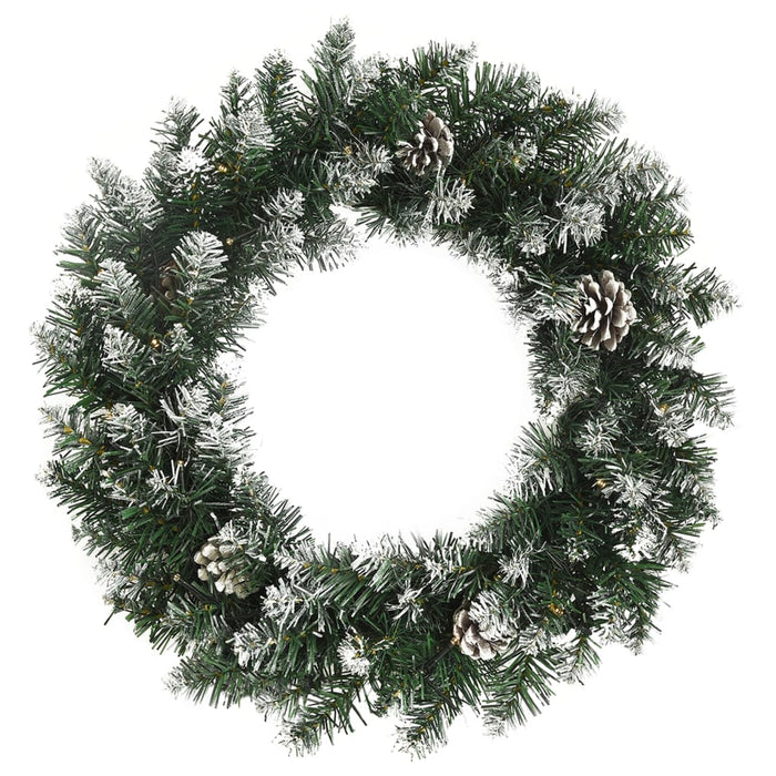 Coroniță de Crăciun cu becuri LED, verde, 45 cm, PVC WALTI