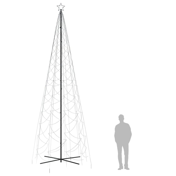 Brad de Crăciun conic, 1400 LED-uri, alb rece, 160x500 cm - WALTI WALTI