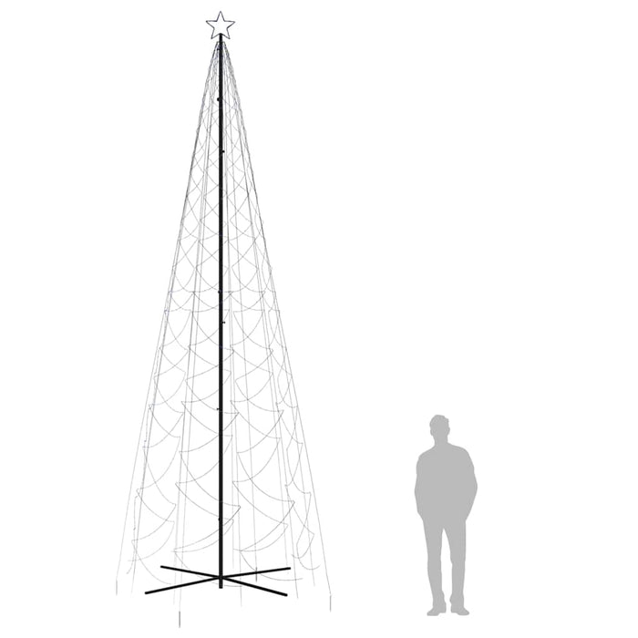 Brad de Crăciun conic, 1400 LED-uri, albastru, 160x500 cm - WALTI WALTI