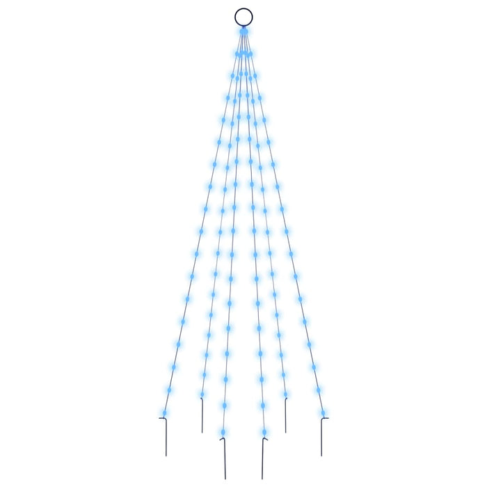 Brad de Crăciun pe catarg, 108 LED-uri, albastru, 180 cm - WALTI WALTI