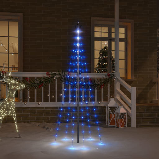 Brad de Crăciun pe catarg, 108 LED-uri, albastru, 180 cm - WALTI WALTI