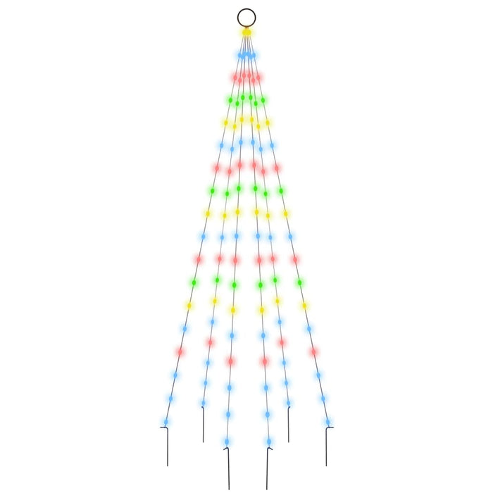 Brad de Crăciun pe catarg, 108 LED-uri, multicolor, 180 cm - WALTI WALTI
