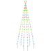 Brad de Crăciun pe catarg, 108 LED-uri, multicolor, 180 cm - WALTI WALTI