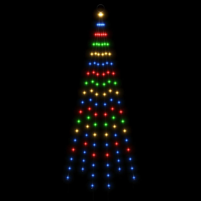 Brad de Crăciun pe catarg, 108 LED-uri, multicolor, 180 cm - WALTI WALTI