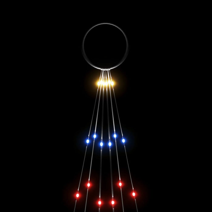 Brad de Crăciun pe catarg, 108 LED-uri, multicolor, 180 cm - WALTI WALTI