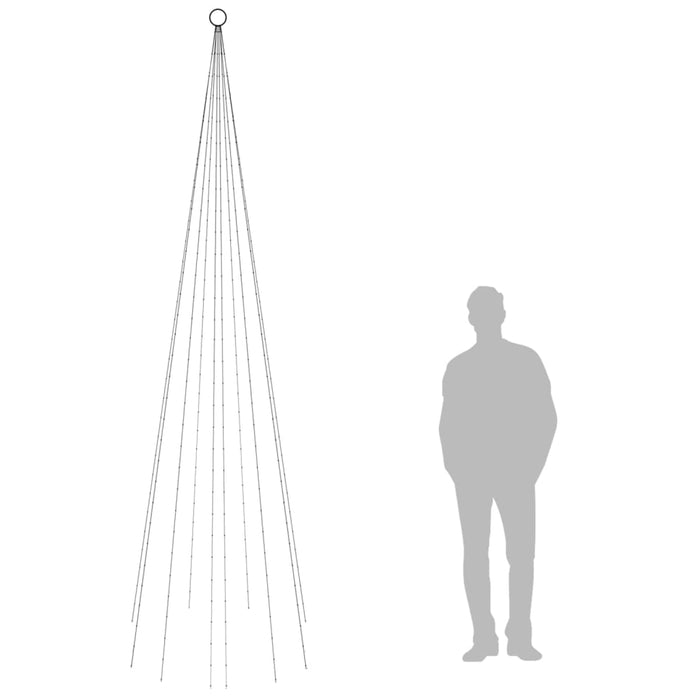 Brad de Crăciun pe catarg, 310 LED-uri, alb rece, 300 cm WALTI