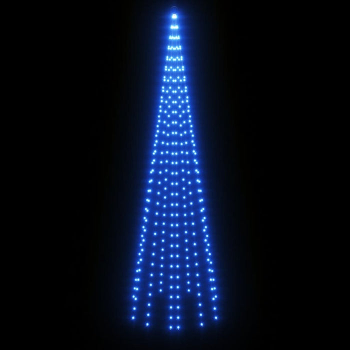 Brad de Crăciun pe catarg, 310 LED-uri, albastru, 300 cm - WALTI WALTI