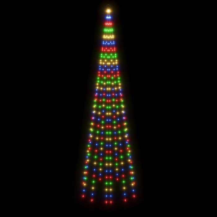 Brad de Crăciun pe catarg, 310 LED-uri, multicolor, 300 cm WALTI