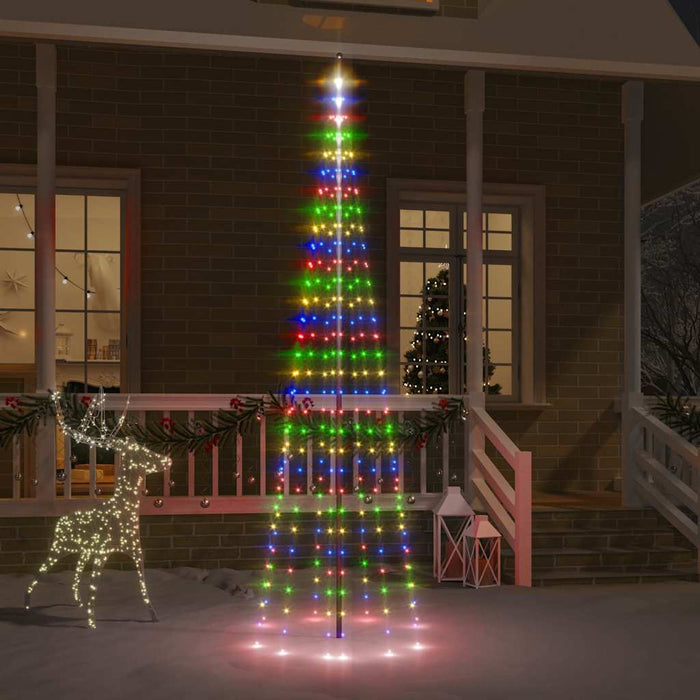 Brad de Crăciun pe catarg, 310 LED-uri, multicolor, 300 cm WALTI