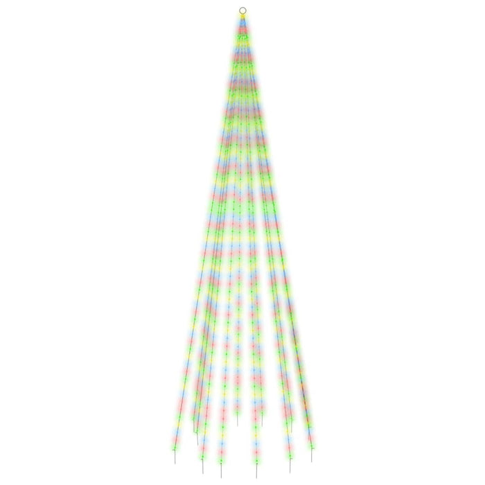 Brad de Crăciun pe catarg, 732 LED-uri, multicolor, 500 cm - WALTI WALTI