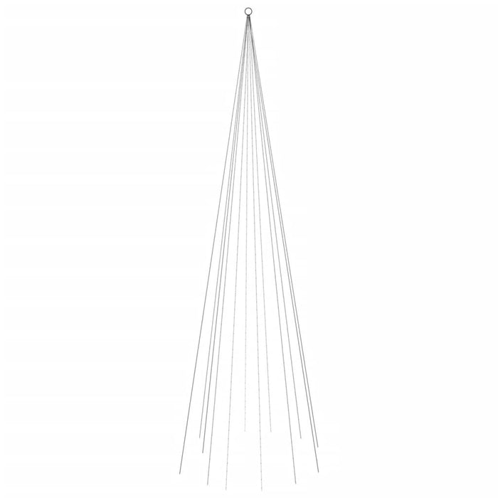 Brad de Crăciun pe catarg, 732 LED-uri, multicolor, 500 cm - WALTI WALTI