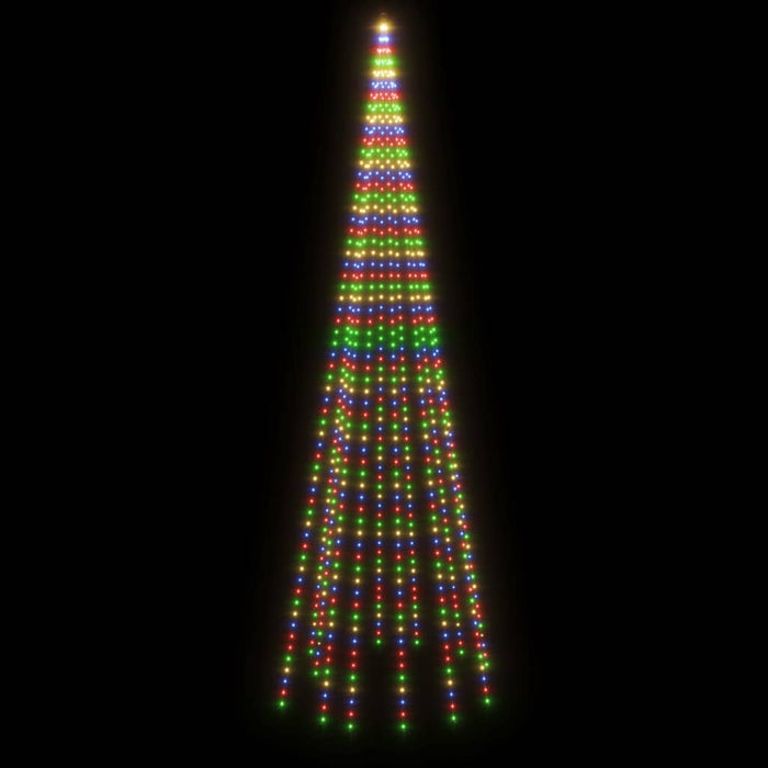 Brad de Crăciun pe catarg, 732 LED-uri, multicolor, 500 cm - WALTI WALTI