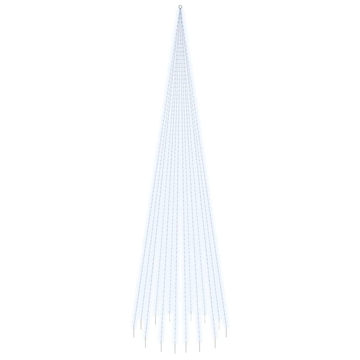 Brad de Crăciun pe catarg, 1134 LED-uri, alb rece, 800 cm - WALTI WALTI