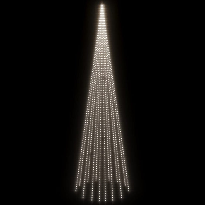 Brad de Crăciun pe catarg, 1134 LED-uri, alb rece, 800 cm - WALTI WALTI