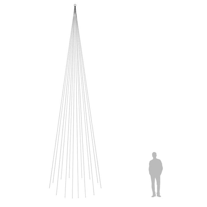 Brad de Crăciun pe catarg, 1134 LED-uri, alb rece, 800 cm - WALTI WALTI
