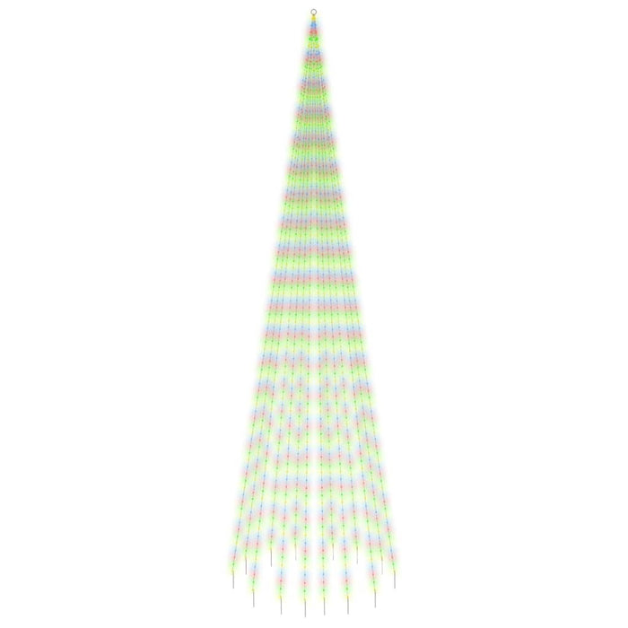 Brad de Crăciun pe catarg, 1134 LED-uri, multicolor, 800 cm WALTI