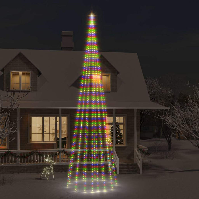 Brad de Crăciun pe catarg, 1134 LED-uri, multicolor, 800 cm WALTI