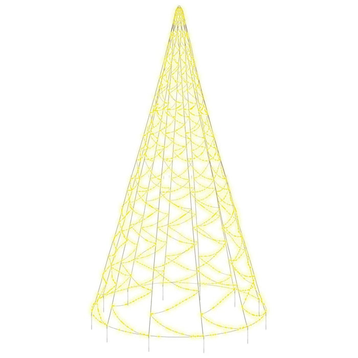 Brad de Crăciun pe catarg, 3000 LED-uri, alb cald, 800 cm - WALTI WALTI