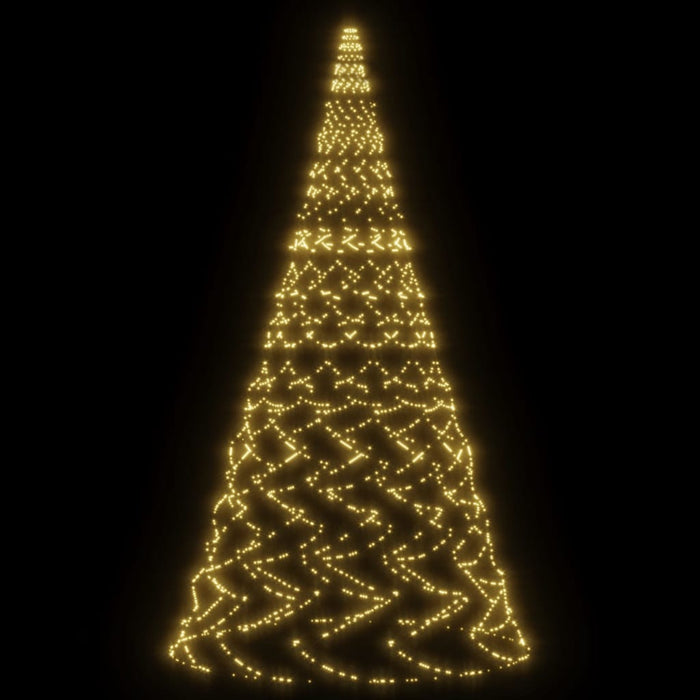 Brad de Crăciun pe catarg, 3000 LED-uri, alb cald, 800 cm - WALTI WALTI