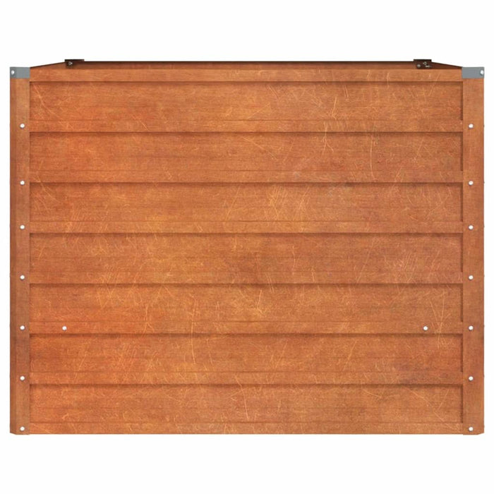 Strat înălțat de grădină, ruginiu, 100x100x77 cm, oțel corten - WALTI WALTI