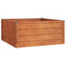 Strat înălțat de grădină, ruginiu, 100x100x45 cm, oțel corten - WALTI WALTI