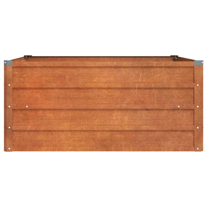 Strat înălțat de grădină, ruginiu, 100x100x45 cm, oțel corten - WALTI WALTI
