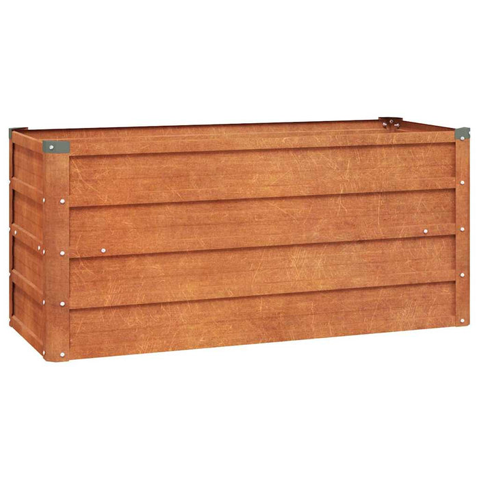 Strat înălțat de grădină, ruginiu, 100x40x45 cm, oțel corten - WALTI WALTI