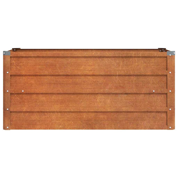 Strat înălțat de grădină, ruginiu, 100x40x45 cm, oțel corten - WALTI WALTI