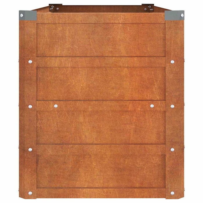 Strat înălțat de grădină, ruginiu, 100x40x45 cm, oțel corten - WALTI WALTI