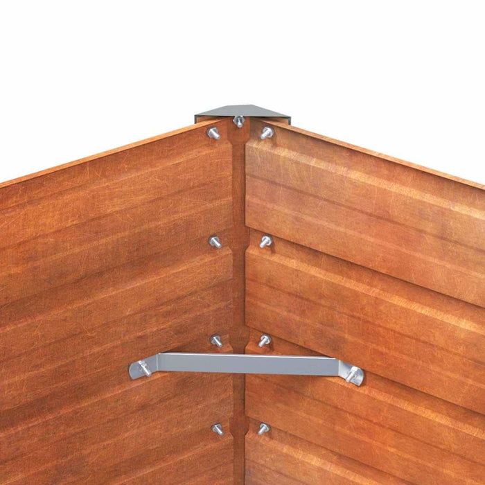 Strat înălțat de grădină, ruginiu, 100x40x45 cm, oțel corten - WALTI WALTI