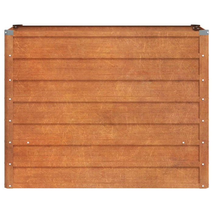 Strat înălțat de grădină, ruginiu, 100x40x77 cm, oțel corten - WALTI WALTI
