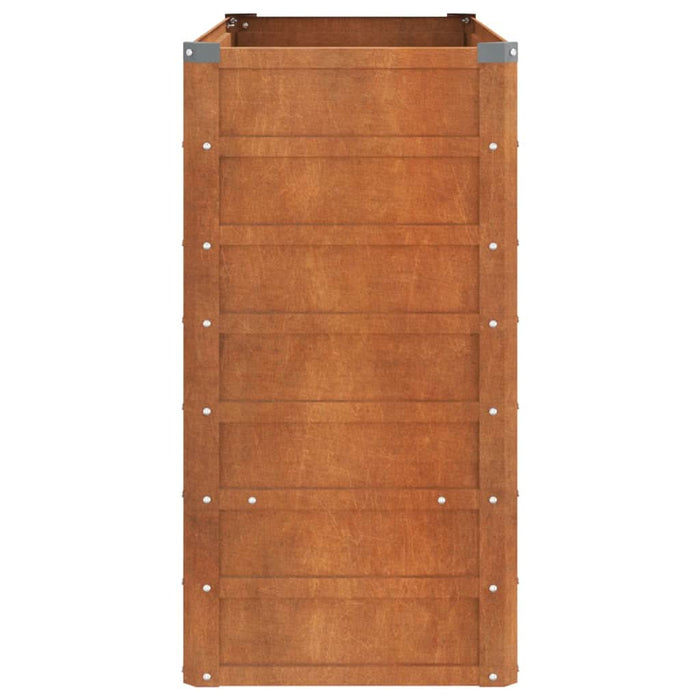 Strat înălțat de grădină, ruginiu, 100x40x77 cm, oțel corten - WALTI WALTI