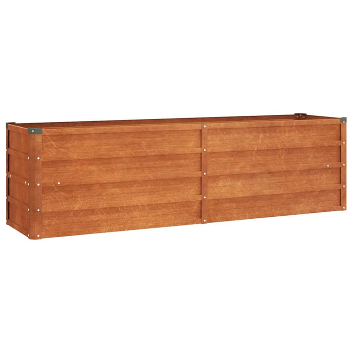 Strat înălțat de grădină, ruginiu, 160x40x45 cm, oțel corten - WALTI WALTI