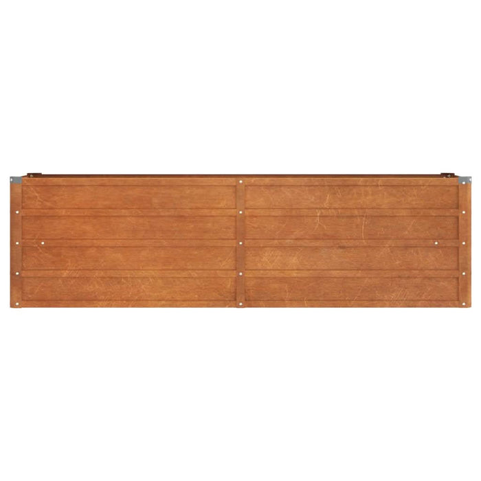 Strat înălțat de grădină, ruginiu, 160x40x45 cm, oțel corten - WALTI WALTI