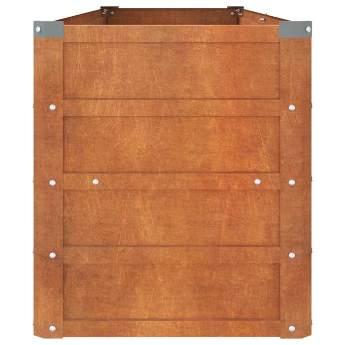 Strat înălțat de grădină, ruginiu, 160x40x45 cm, oțel corten - WALTI WALTI
