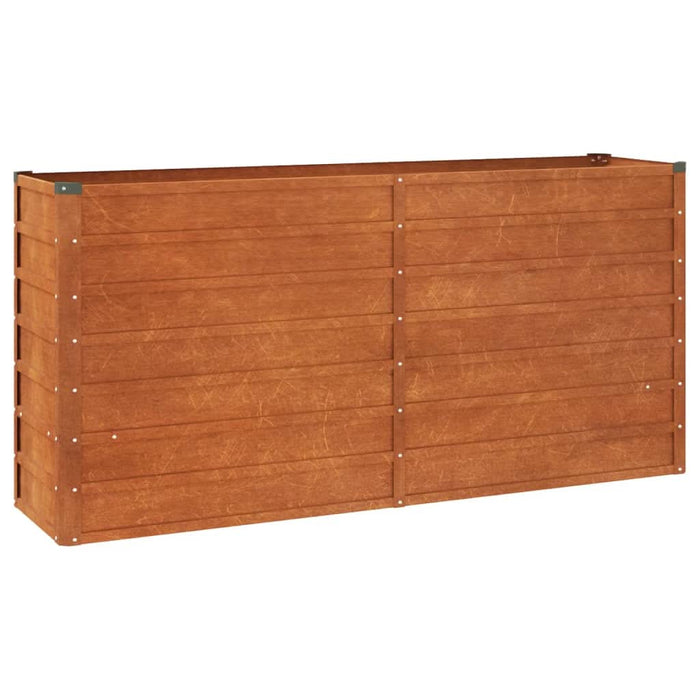 Strat înălțat de grădină, ruginiu, 160x40x77 cm, oțel corten - WALTI WALTI