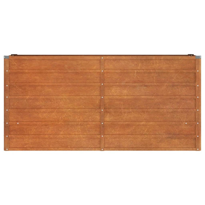Strat înălțat de grădină, ruginiu, 160x40x77 cm, oțel corten - WALTI WALTI
