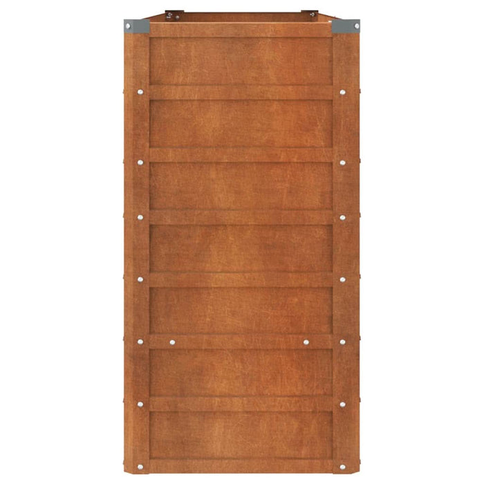 Strat înălțat de grădină, ruginiu, 160x40x77 cm, oțel corten - WALTI WALTI