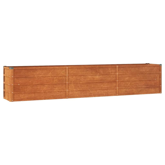 Strat înălțat de grădină, ruginiu, 240x40x45 cm, oțel corten - WALTI WALTI