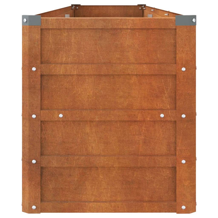Strat înălțat de grădină, ruginiu, 240x40x45 cm, oțel corten - WALTI WALTI