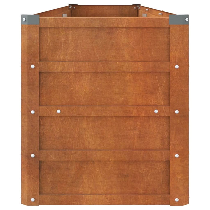 Strat înălțat de grădină, ruginiu, 240x40x45 cm, oțel corten - WALTI WALTI