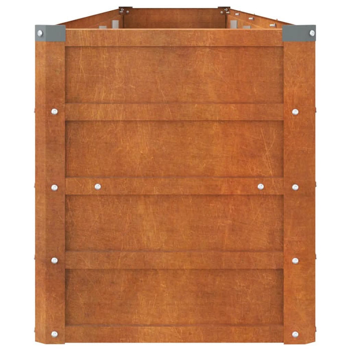 Strat înălțat de grădină, ruginiu, 320x40x45 cm, oțel corten - WALTI WALTI