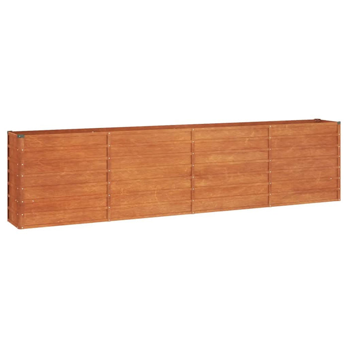 Strat înălțat de grădină, ruginiu, 320x40x77 cm, oțel corten - WALTI WALTI