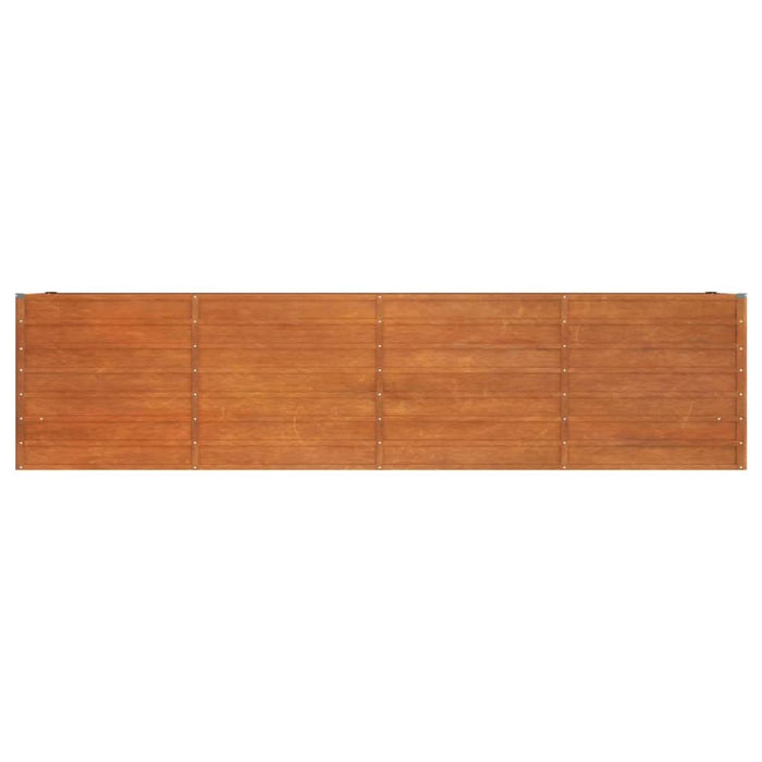 Strat înălțat de grădină, ruginiu, 320x40x77 cm, oțel corten - WALTI WALTI