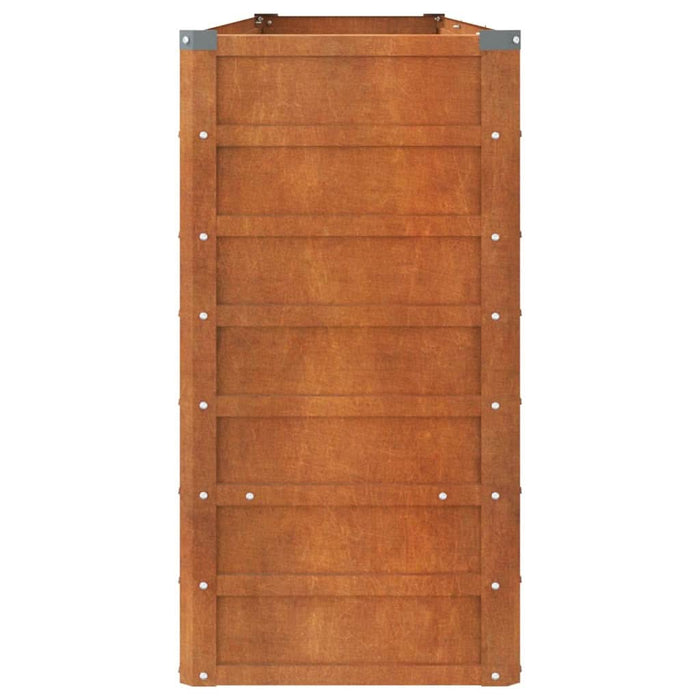 Strat înălțat de grădină, ruginiu, 320x40x77 cm, oțel corten - WALTI WALTI