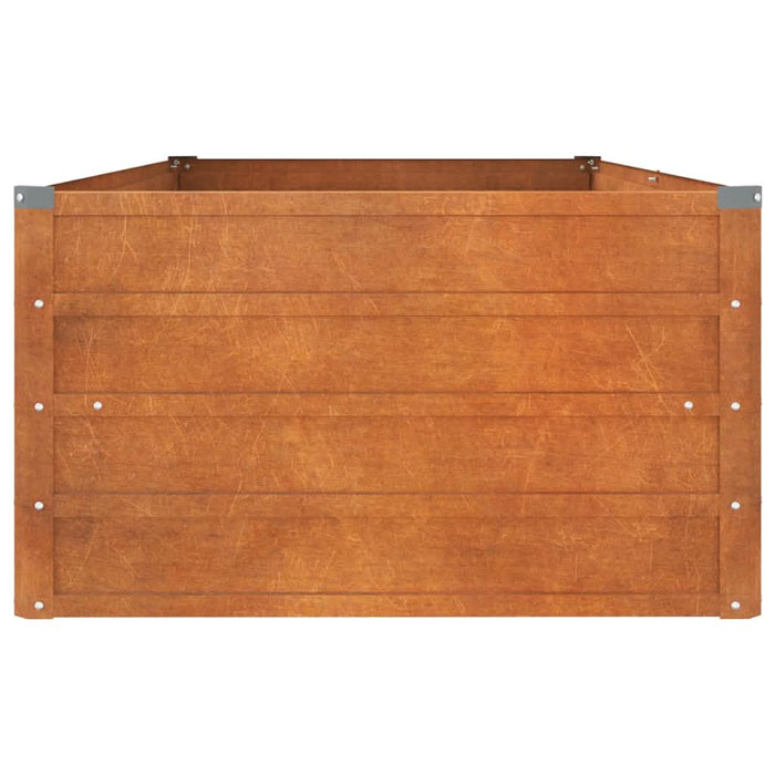Strat înălțat de grădină, ruginiu, 160x80x45 cm, oțel corten - WALTI WALTI