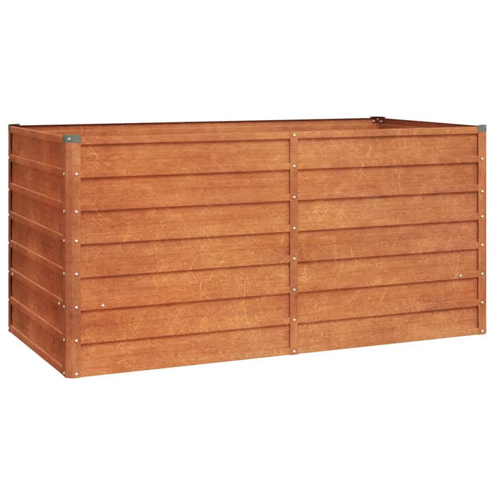 Strat înălțat de grădină, ruginiu, 160x80x77 cm, oțel corten - WALTI WALTI