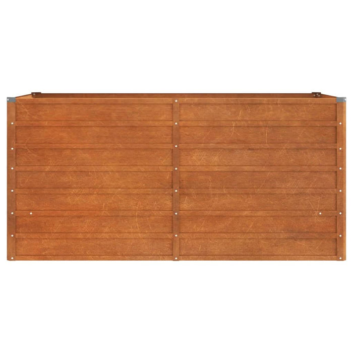Strat înălțat de grădină, ruginiu, 160x80x77 cm, oțel corten - WALTI WALTI