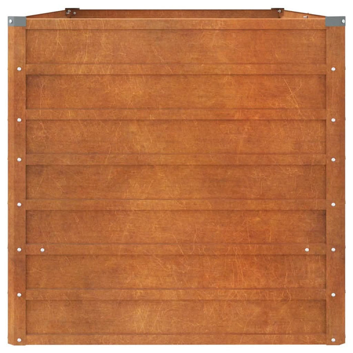 Strat înălțat de grădină, ruginiu, 160x80x77 cm, oțel corten - WALTI WALTI