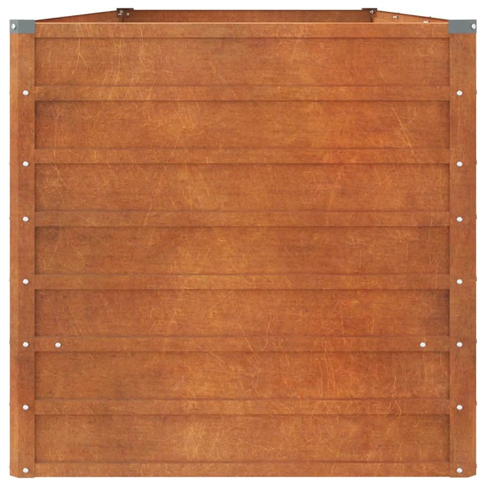 Strat înălțat de grădină, ruginiu, 240x80x77 cm, oțel corten - WALTI WALTI